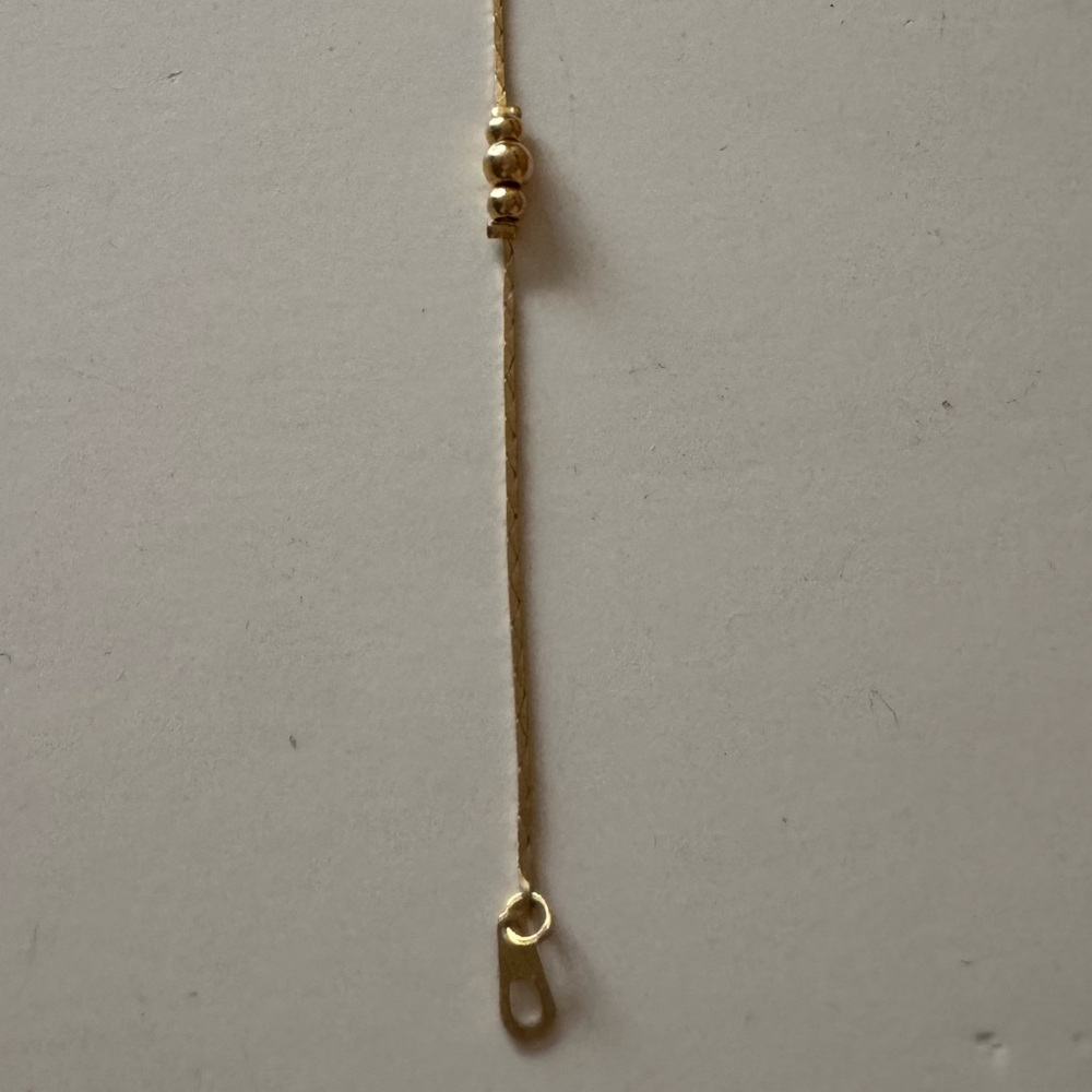 14k beaded ankle bracelet - Picture 5 of 5